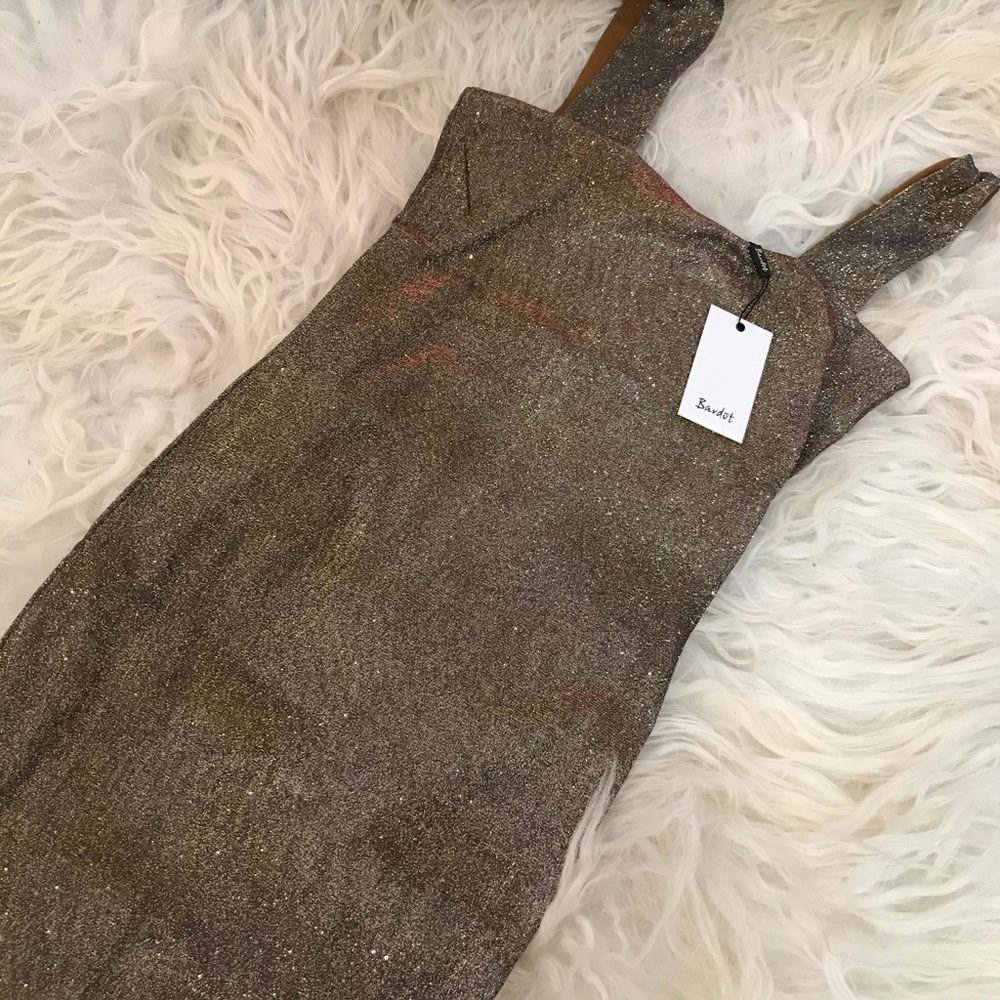 Bardot Womens Mimi Glitter Sheath Party Dress - Picture 7 of 8